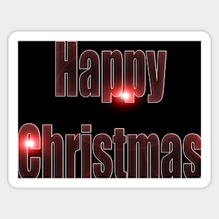 Happy Christmas glow red Sticker